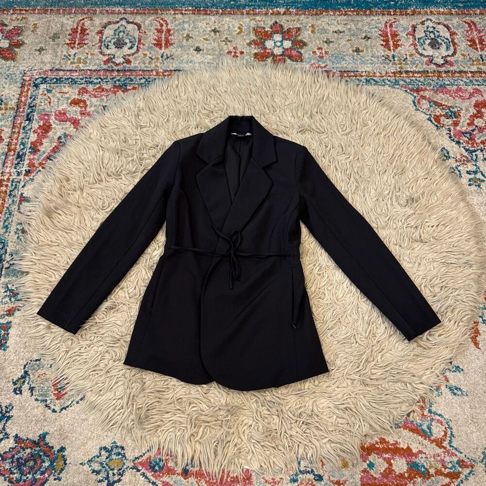 Athleta Black Tie-Waist Blazer Size 6